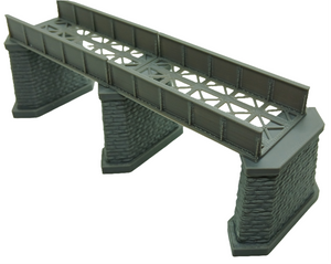 Girder Bridge N Gauge Model Railway Single Track  Support Piers Stonework Detail