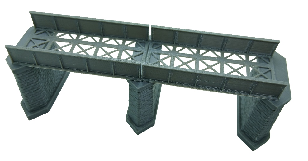 Girder Bridge N Gauge Model Railway Single Track Support Piers