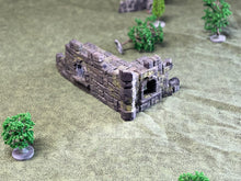 Load image into Gallery viewer, Ruined Terrain Ancient Castle Corner Walkway 28mm Tabletop RPG Wargaming Scenery
