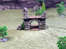 Load image into Gallery viewer, Medieval Castle Platform Archway 28mm Tabletop RPG Wargaming Scenery Terrain
