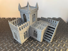 Load image into Gallery viewer, Grid City Gothic Command Post Sci Fi Building 28mm 32mm Terrain 3D Printed
