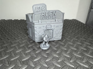 Futuristic Sci-Fi Alien Autopsies Building 28mm 3D Printed in Grey