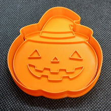 Load image into Gallery viewer, Jack O'Lantern with Hat Pumpkin Cookie Cutter 3D Printed Biscuit Stamp Fondant
