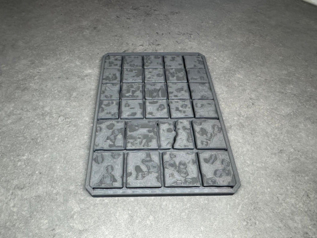 Dungeon Floors Dry Brush Texture Palette for Miniature Painting - Unprimed