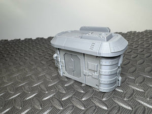Street Vendor Kiosk - Pharmacy Sci Fi Building 28mm 3D Printed Cyberpunk Style