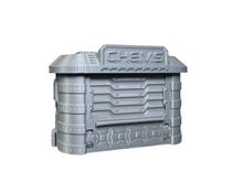 Load image into Gallery viewer, Street Vendor Kiosk - Pharmacy Sci Fi Building 28mm 3D Printed Cyberpunk Style
