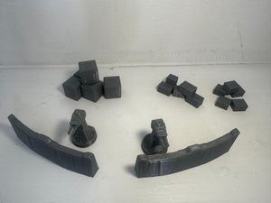 Desert Scatter Terrain Sci Fi Style Containers Gun Turrets 28mm 3D Printed