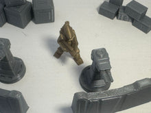 Load image into Gallery viewer, Desert Scatter Terrain Sci Fi Style Containers Gun Turrets 28mm 3D Printed

