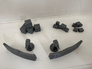 Desert Scatter Terrain Sci Fi Style Containers Gun Turrets 28mm 3D Printed