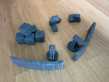 Load image into Gallery viewer, Desert Scatter Terrain Sci Fi Style Containers Gun Turrets 28mm 3D Printed
