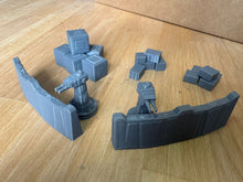 Load image into Gallery viewer, Desert Scatter Terrain Sci Fi Style Containers Gun Turrets 28mm 3D Printed
