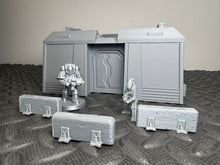 Load image into Gallery viewer, Garrison Command Cente Sci Fi Building Wargaming Scenery 28mm 32mm 3D Printed
