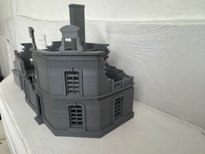 28mm Ruined House - Destroyed Wargaming Building Tabletop Terrain