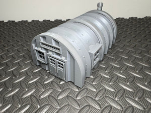 Military Barracks Prefab Nissen Hut - 3D Printed 28mm Wargaming Terrain Building