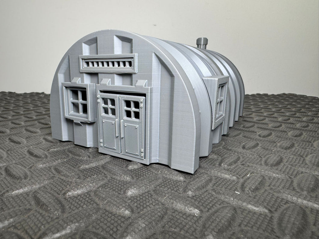 Military Barracks Prefab Nissen Hut - 3D Printed 28mm Wargaming Terrain Building