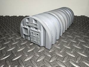 Pre Fab Military Armory Nissen Hut - 3D Printed 28mm Terrain Wargaming Building