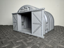 Load image into Gallery viewer, Aircraft Hangar Vehicle Storage Unit - 3D Printed 28mm 32mm Wargaming Terrain
