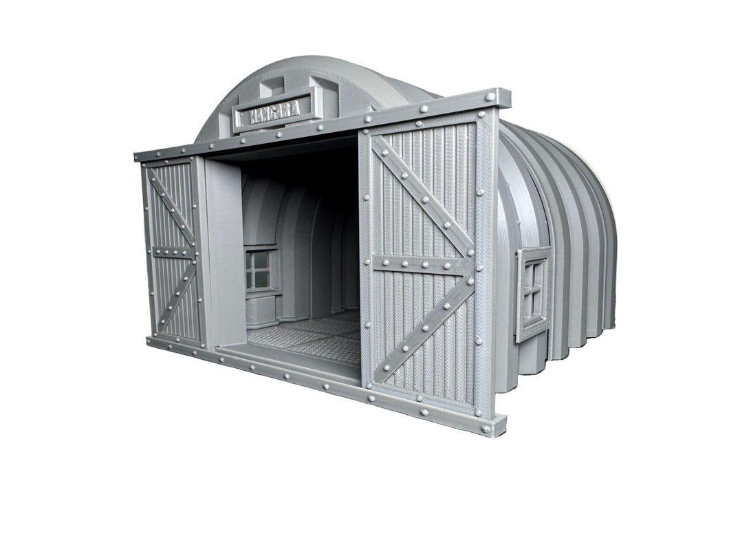 Aircraft Hangar Vehicle Storage Unit - 3D Printed 28mm 32mm Wargaming Terrain