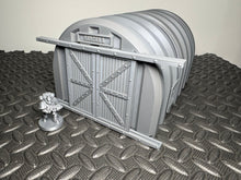 Load image into Gallery viewer, Aircraft Hangar Vehicle Storage Unit - 3D Printed 28mm 32mm Wargaming Terrain

