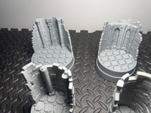 Load image into Gallery viewer, Miniature Display Plinth Hero Stand Diorama Base Modular - Dungeon Ruins Theme
