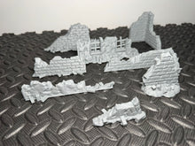 Load image into Gallery viewer, Ruined Building Rubble Set for 28-32mm Trench Scenery Scatter Terrain
