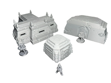 Load image into Gallery viewer, Trench Bunkers Grimdark Style 3 Sizes - 28mm 32mm Wargaming Scatter Terrain
