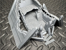 Load image into Gallery viewer, 28mm Ruined Viking Hut 1 - Destroyed Buildings Medieval 28mm Wargaming Terrain
