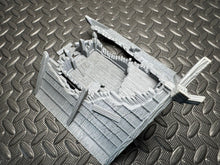 Load image into Gallery viewer, 28mm Ruined Viking Hut 1 - Destroyed Buildings Medieval 28mm Wargaming Terrain

