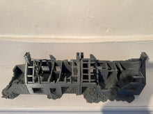 Load image into Gallery viewer, 28mm Ruined Double House Tabletop Terrain Wargaming Buildings Destroyed Street
