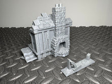 Load image into Gallery viewer, Blacksmith Ruins Kasenport Terrain Fantasy Medieval Scenery 15mm 20mm 28mm
