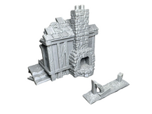 Load image into Gallery viewer, Blacksmith Ruins Kasenport Terrain Fantasy Medieval Scenery 15mm 20mm 28mm
