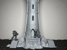 Load image into Gallery viewer, Silver Haven Elven Tower Fantasy Tabletop Gaming Terrain D&amp;D Medieval 28mm
