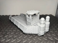 Load image into Gallery viewer, Cargo Barge 28mm 32mm Sci Fi Industrial Dockyard Terrain 3D Printed 43cm Long
