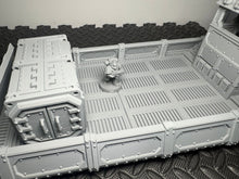 Load image into Gallery viewer, Cargo Barge 28mm 32mm Sci Fi Industrial Dockyard Terrain 3D Printed 43cm Long
