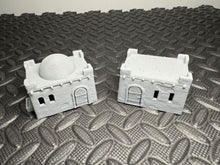 Load image into Gallery viewer, 15mm Desert Village 5 Desert Houses plus 1 x Watch Tower and Fountain - Scatter Terrain
