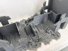 Load image into Gallery viewer, 28mm Ruined Rubble Houses Tabletop Terrain Wargaming WW2 Buildings Destroyed
