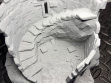 Load image into Gallery viewer, Ruined Castle Turret Medieval Ruins 28mm Tabletop Terrain RPG Wargaming Scenery

