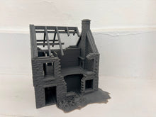 Load image into Gallery viewer, 28mm Ruined House Tabletop Terrain Wargaming WW2 Buildings Destroyed
