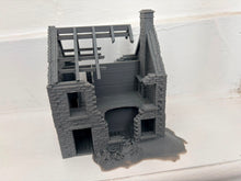 Load image into Gallery viewer, 28mm Ruined House Tabletop Terrain Wargaming WW2 Buildings Destroyed
