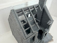Load image into Gallery viewer, 28mm Ruined House Tabletop Terrain Wargaming WW2 Buildings Destroyed
