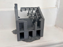Load image into Gallery viewer, 28mm Ruined House Tabletop Terrain Wargaming WW2 Buildings Destroyed
