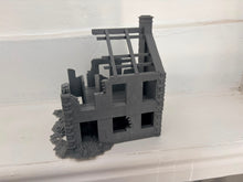 Load image into Gallery viewer, 28mm Ruined Rubble Destroyed House Tabletop Terrain Wargaming Buildings

