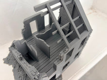 Load image into Gallery viewer, 28mm Ruined Rubble Destroyed House Tabletop Terrain Wargaming Buildings
