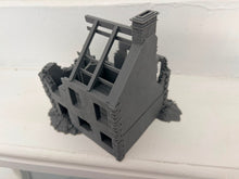 Load image into Gallery viewer, 28mm Ruined Rubble Destroyed House Tabletop Terrain Wargaming Buildings
