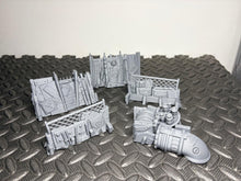 Load image into Gallery viewer, Scrap Barricades Scatter Terrain Pack of 5 Urban Ork Sci Fi Scatter 28mm - 32mm

