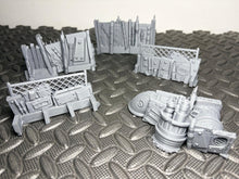 Load image into Gallery viewer, Scrap Barricades Scatter Terrain Pack of 5 Urban Ork Sci Fi Scatter 28mm - 32mm
