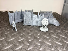 Load image into Gallery viewer, Scrap Barricades Scatter Terrain Pack of 5 Urban Ork Sci Fi Scatter 28mm - 32mm
