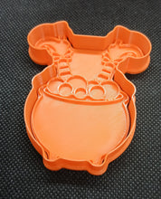 Load image into Gallery viewer, Witch in Cauldron Halloween Cookie Cutter 3D Printed Biscuit Stamp Fondant

