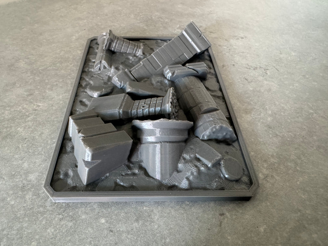 Broken Pillars Dry Brush Texture Palette for Miniature Painting - Unprimed