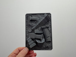 Broken Pillars Dry Brush Texture Palette for Miniature Painting - Unprimed